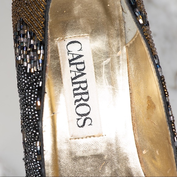 Vintage Caparros Hand-beaded Sparkle Heels - Picture 7 of 8